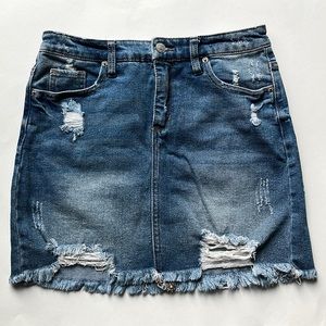 Wild Fable Distressed Mini Stretch Jean Skirt - SIZE 6